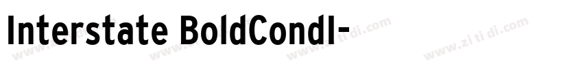 Interstate BoldCondI字体转换